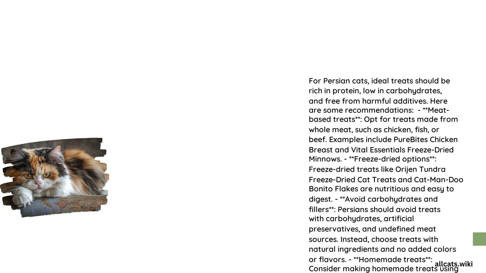 Cat Treats for Persian Cats