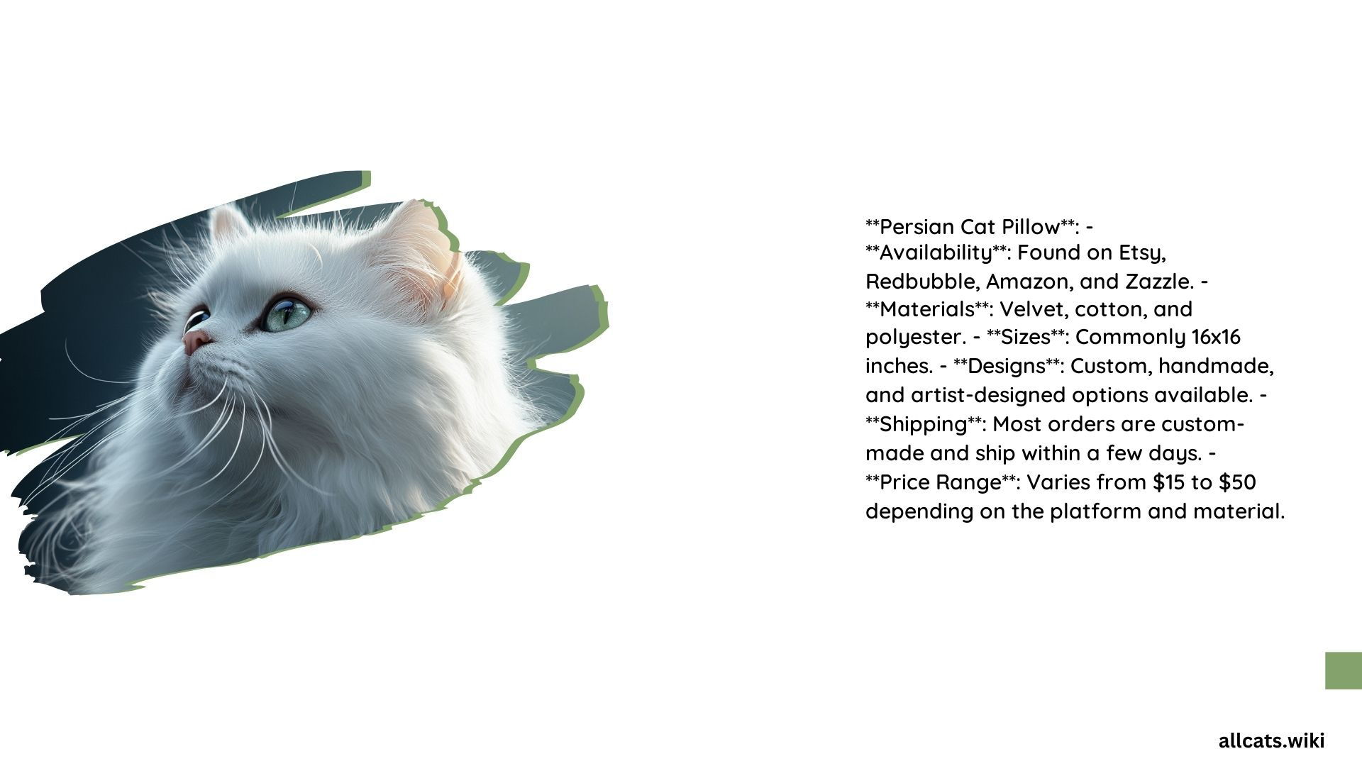 Persian Cat Pillow