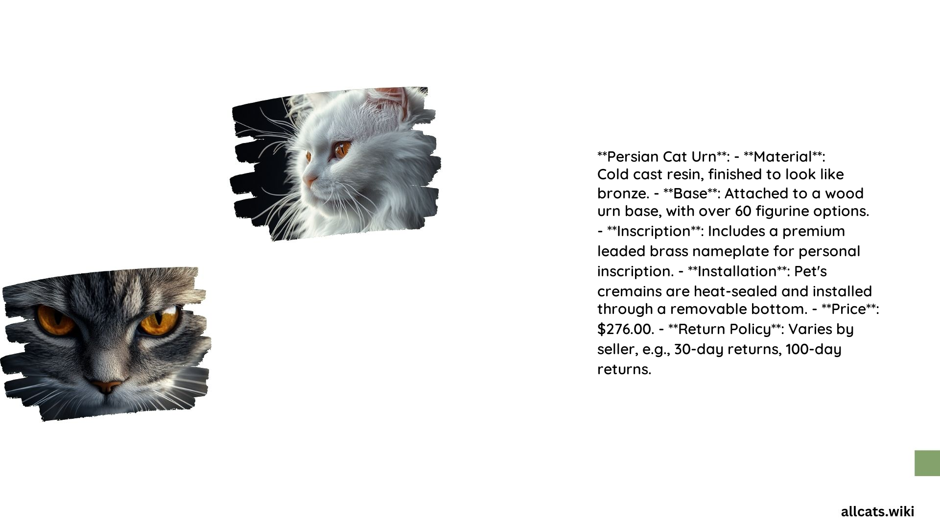 Persian Cat Urn